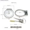 Stainless Steel Flat Chastity Lock for Men - Secure & Discreet Wearable Device