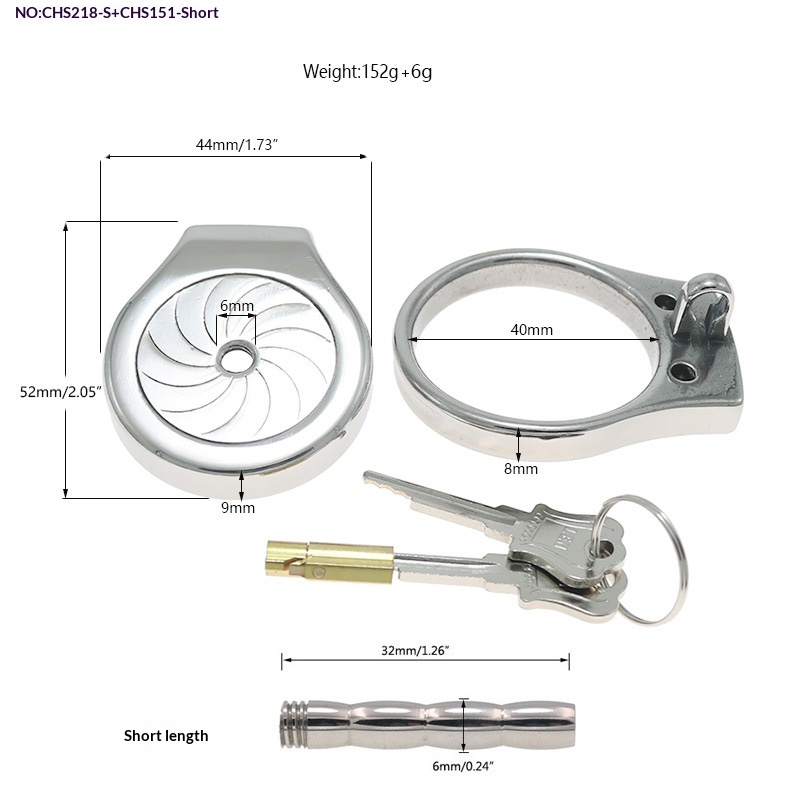 Beautiful stainless steel thickened flat chastity lock men go out to wear chastity sex tool lock bird with hollow tube - Image 6